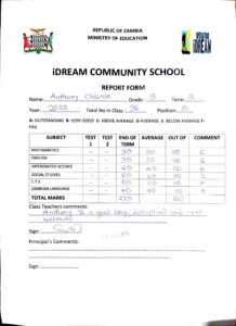 School report anthony chisale